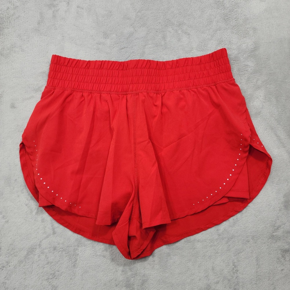 90 Degree By Reflex Shorts Womens L Red Lightstreme Hyper Rise 3" Lined Running
